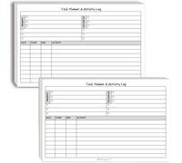 Task Planner & Activity Log Notepad - 60 Page Undated Daily & Hourly Planning Pad, To-Do List, Checklist, Track Time & Tasks, ADHD Tracker - Organize Workday, Boost Productivity - 8.5 x 5.5 Tear