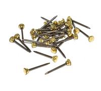 Taskar 25 x 24mm Brass Headed Knurled Picture Pins Heavy Duty Nail Hook Photo Frame Wall Hanging DIY