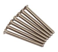 Taskar 40mm Chrome Flat Head Screws for Flat Plate Electrical Sockets (100 Pk) M3.5