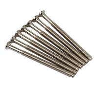 Taskar 50mm Chrome Electrical Screws M3.5 For Sockets - 10 Pack