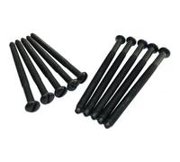 Taskar 50mm M3.5 Black Nickel Electrical Socket Screws - 10 Pack