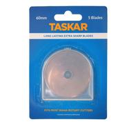 60mm Rotary Cutter Blades x 5 Pack for Olfa Etc by Taskar