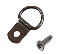 Taskar Bronze D Rings & Screws for Picture Frame Hanging (100 Pack)