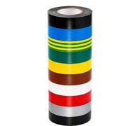 Taskar Electrical Insulation Tape PVC Flame Retardant 10 Roll Multi Pack 19mm x 20m