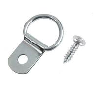 Taskar Go Hardware Nickel Picture Hanging D-Rings With Screws, 500 Pack - 28X17mm D-Rings, 13X10mm Internal, Includes No.6 X 1/2" Screws