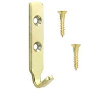 Taskar Heavy Duty Brass-Plated J Picture And Mirror Hooks 62mm Pack Of 4