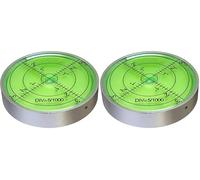 Taskar Large Aluminium Precision Bullseye Round Precision Spirit Level 60mm (Pack of 2)