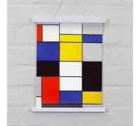 Taskar Magnetic Poster Hanger White Real Wood 330mm A4/A3