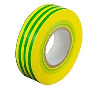 Taskar Premium Electrical Insulation Tape PVC Flame Retardant 19mm x 20m (10, Green/Yellow)