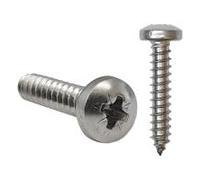 Taskar Stainless Steel Pozi Self Tapping Pan Head Screws No.2/2.2mm x 9.5mm Pack of 50