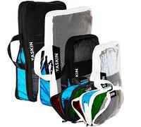 Taskin Compression Packing Cubes | Separate Clean & Dirty Compartments w/Flexible Separator | YKK Zippers | Set of 6 (2XL + 2L + 2M)