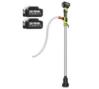 TaskStar Cordless Stick Water Transfer Pump, 2×4000mAh 21V Rechargeable Battery, 2725 L/h High Flow, 10m Lift, Portable Utility Sump Pump for Pool/Garden/Pond/RV/Boat/Basement/Rain Barrels Draining