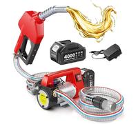 TaskStar Fuel Transfer Pump Battery Powered, 45L/MIN Electric Pump Kit with 21V 4.0Ah Battery & Charger, Portable Cordless with Auto-off Nozzle & 2x 2m Hoses for Diesel Kerosene Transfer