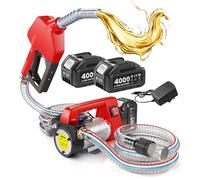TaskStar Fuel Transfer Pump Battery Powered, 45L/MIN Electric Pump Kit with 2x 4.0Ah Batteries & Charger, Portable Cordless with Auto-off Nozzle & 2x 2m Hoses for Diesel Kerosene Transfer