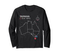 Tasmania Australian Flag Been There Check Off Map Tasmanian Long Sleeve T-Shirt