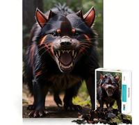 Tasmanian Devil Angry Jigsaw Puzzles 1000 Pieces for Teenagers Think Game Peaceful Time Quality Edge Perfect Present (38x26cm)