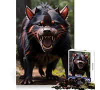 Tasmanian Devil Angry Jigsaw Puzzles 1000 Pieces for Teenagers Think Game Peaceful Time Quality Edge Perfect Present (38x26cm)