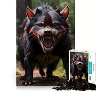 Tasmanian Devil Angry Puzzles for Teenagers 1000 Pieces Think Smart Toy Soothing Play Smooth Cut Amazing Present (50x75cm)