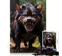 Tasmanian Devil Angry Puzzles for Teenagers 1000 Pieces Think Smart Toy Soothing Play Smooth Cut Amazing Present (50x75cm)