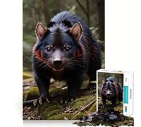 Tasmanian Devil Animal 1000 Piece Jigsaws for Teenagers Puzzle Memory Gain Relaxing Fun Design Assembly Warm Surprise (38x26cm)
