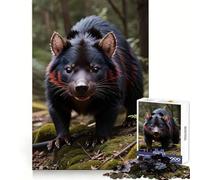Tasmanian Devil Animal 1000 Piece Jigsaws for Teenagers Puzzle Memory Gain Relaxing Fun Design Assembly Warm Surprise (38x26cm)