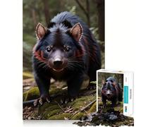 Tasmanian Devil Animal Jigsaw Puzzles for Adults1000 Pieces Boost Memory Soothing Fun Premium Cut Thoughtful Gift (38x52cm)