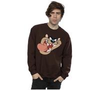 Tasmanian Devil Face Sweatshirt Looney Tunes Chocolate XXL