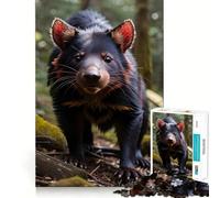 Tasmanian Devil Photograph Teenagers 1000 Piece Jigsaw Puzzle Memory Gain Light Relax Design Assembly Wall Art Decor (38x26cm)