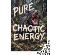 Tasmanian Devil Pure Chaotic Energy Art Jigsaw Puzzle, 1000 Piece