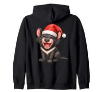 Tasmanian Devil Santa Hat Christmas Cute Animal Lover Zip Hoodie