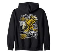 Tasmanian Devil Sketch Scribble Taz Zip Hoodie