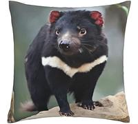 Tasmanian Devil Soft Linen Cushion Cover Pilowcase Invisible Zipper Sofa Bedroom Square Pillow Cover 45x45cm