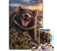 Tasmanian Devil Sunset Coast Jigsaw Puzzle 1000pcs (52x38cm) for Adults | For after-work downtime, this adult jigsaw puzzle with 1000 pieces can be enjoyed across several sessions.