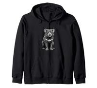 Tasmanian Devil Wildlife Animal Lover Zip Hoodie