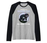 Tasmanian Devils Tasmanian Devil Raglan Baseball Tee