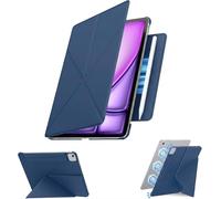 Tasnme Case for iPad Air 13 inch (M4 2026/M3 2025/M2 2024), Multi-Angle Folio with Strong Magnetic Attachment, Slim Cover for iPad Pro 12.9 inch (6th/5th/4th/3rd Gen), Auto Wake/Sleep (Navy Blue)