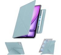 Tasnme Case for iPad Air 13 inch (M4 2026/M3 2025/M2 2024), Multi-Angle Folio with Strong Magnetic Attachment, Slim Cover for iPad Pro 12.9 inch (6th/5th/4th/3rd Gen), Auto Wake/Sleep (Light Blue)
