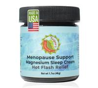 Taspen's Organics Menopause Support Magnesium Sleep Cream - Natural Cooling Relief for Hot Flashes & Night Sweats | Promotes Relaxation & Sleep | Flower Essence & Botanical Formula (48.2 g)