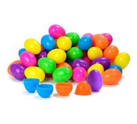 Taspire 50 Pieces 2.52" Plastic Easter Eggs, Fillable Easter Eggs