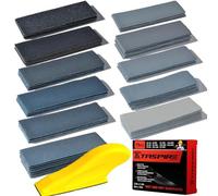 Taspire Wet and Dry Sandpaper 120 To 5000 Grit, 75 Pieces Wet and Dry Paper | 9 x 3 cm metal sandpaper with 1 small hand sanding block, mini tools suitable for tight spaces crevices, car sanding kit