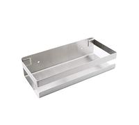 Taspooke 30cm No-Drill Wall Mounted Spice Rack, 304 Stainless Steel Storage Organizer for Kitchen & Bathroom, Adhesive Shelf for Seasoning, Toiletries, Cosmetics, Multi-Purpose Basket