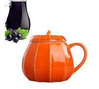 Tasse mignonne - Céramique avec couvercle, capacité 240 ml | Tasse de lait, tasse d'eau, design en forme d'animal pour cadeaux de Noël, anniversaire, bureau, maison ou usage quotidien