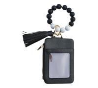 Tassel Beaded Wallet - Handheld Keychains Card Purse for Holiday, Portable Accessory with Secure Storage, Fashionable Travel Companion for Women, Wedding Party, Shopping, Date, Night Out, 7.09x3.15in