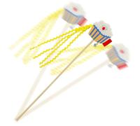 Tassel Cat Wand Toys - Cheese Puffed Rice Kitten Game with Bell,Interactive Cat Wand,for Small Medium Large Breed Home Accessories Pet Indoor Outdoor