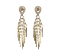 Tassel Earrings Long Chain Earrings for Women Tassel Dangle Drop Earrings Prom Sexy Earrings Long Crystal Fringe Dangle Simple Dainty Earrings, M, Stainless Steel Cubic Zirconia, crystal