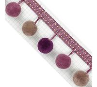 Tassel fringe trim， 4 Meter Large Pom Pom Bobble Trim Fringe Curtain Sewing Tassel Balls Trimming Pompoms Upholstery Furniture Cushion Decor Crafts(3)