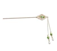 Tassel Hair Sticks Hairpin Chinese-style Round Fan, Bamboo Leaf, Women's Tassel, Walking And Shaking Hair Accessory(Color 01)