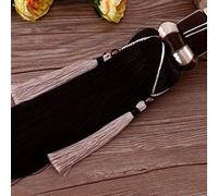 Tassel Tie Backs for Curtains, 1 Pair Curtain Tied Tassel Luxury Tulle Bundled Decoration Window Drape Tieback Hanging Balls Tassels Home Living Room Accessories(Black)