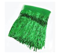 Tassel Trim 1/2/4Yards 10/18cm Colorful Sequin Tassel Fringe Trim Lace Dance Performance Clothes Curtain Fabric Sewing Accessories(23Emeralds,18cm-2Yards)