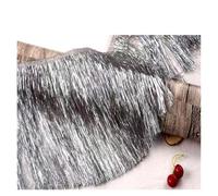 Tassel Trim 10 Yards 10/20cm Laser Shiny Tassel Fringe Trim Lace Ribbon Tassels Decor Curtains Dance Dresses Skirt Fringes Sewing(Color8,Width 20cm)